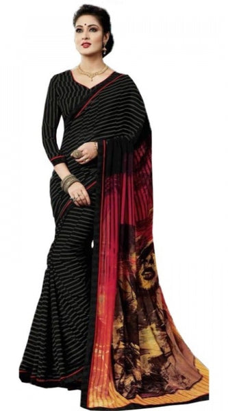 Mayawye Womens Georgette Digital Printed Saree (Multi, 6.25 Mtr)