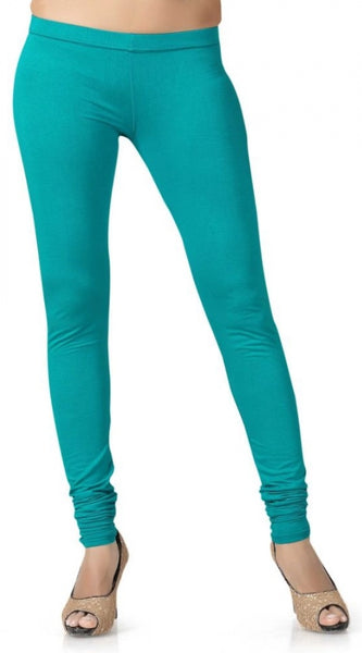 Mayawye Women's Cotton Leggings (Color:Sky Blue)
