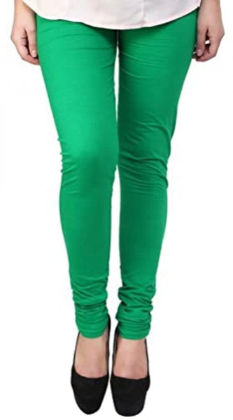 Mayawye Women's Cotton Leggings (Color:Light Green )