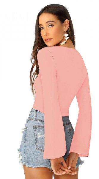 Mayawye Women's 95% Polyester 5% Spandex Western Wear Tops (Peach)