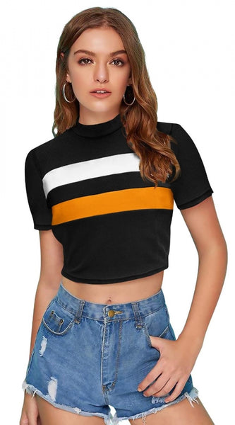 Mayawye Women's 95% Polyester 5% Spandex Western Wear Tops (Yellow)