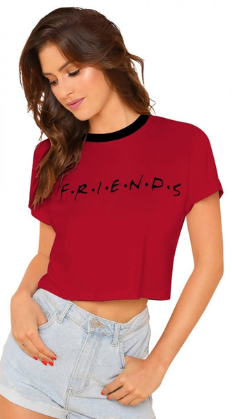 Mayawye Women's Cotton Western Wear T Shirt (Red)