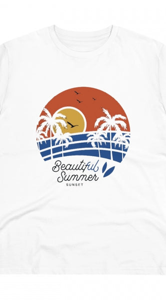 Mayawye Men's PC Cotton Beautiful Summer Printed T Shirt (Color: White, Thread Count: 180GSM)