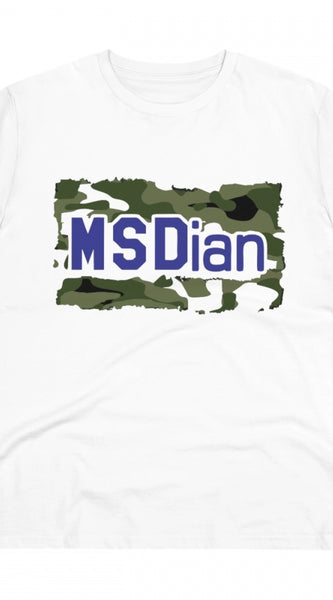 Mayawye Men's PC Cotton Cricket Design Printed T Shirt (Color: White, Thread Count: 180GSM)
