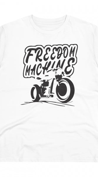 Mayawye Men's PC Cotton Bike Ride Design Printed T Shirt (Color: White, Thread Count: 180GSM)