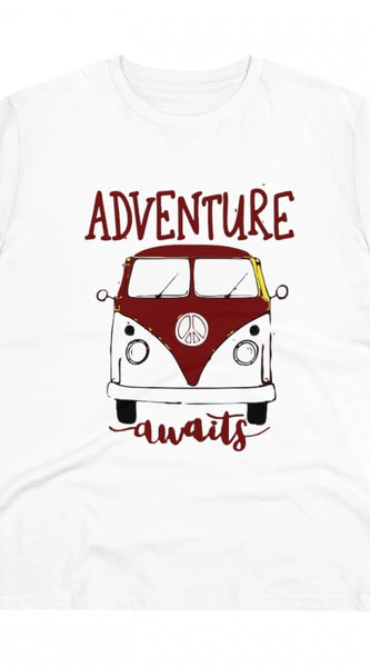 Mayawye Men's PC Cotton Explore The Unseen Printed T Shirt (Color: White, Thread Count: 180GSM)