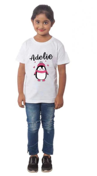 Mayawye Girls Cotton Adelie Half Sleeve TShirt (White)