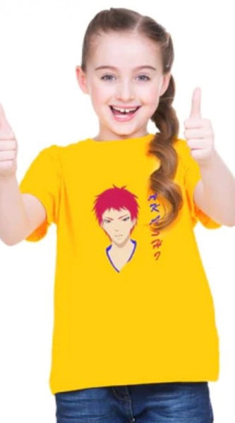 Mayawye Girls Cotton Akashi Half Sleeve TShirt (Yellow)
