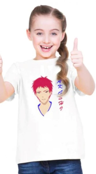 Mayawye Girls Cotton Akashi Half Sleeve TShirt (White)