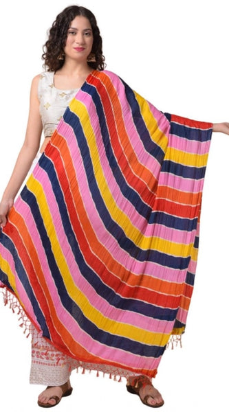 Mayawye Women's Chanderi Printed Dupatta (Multicolor, Length: 2.25 to 2.50 Mtr)