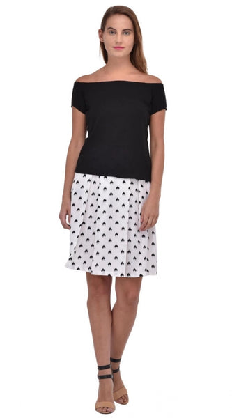 Mayawye Women's Cotton Blend Solid Short Sleeves Dress (Black)