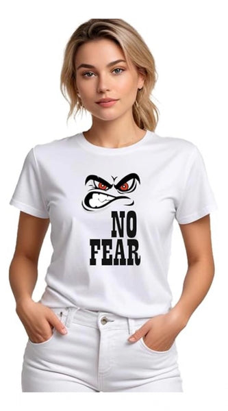 Mayawye Women's Polyester Solid Printed Round Neck Half Sleeve T-shirt (White)
