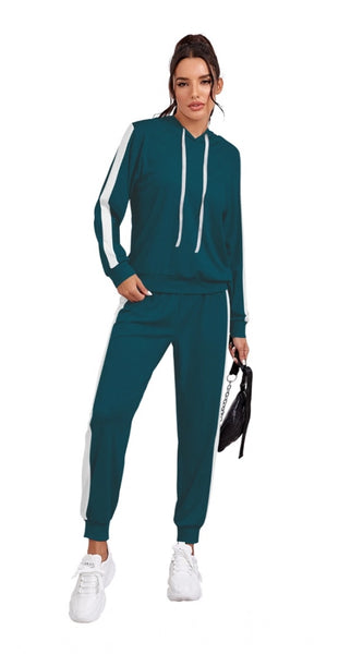 Mayawye Women's Knitting stretchable Solid Hooded Neck Full Sleeve Track Suit (Morpich)