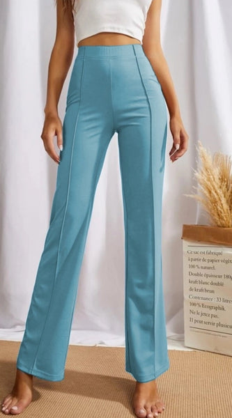 Mayawye Women's Polyester Solid Regular Fit Pant (Pista)