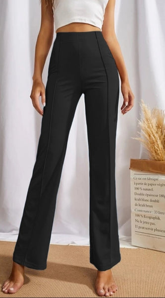 Mayawye Women's Polyester Solid Regular Fit Pant (Black)