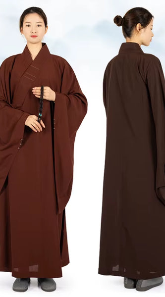 7 Colors Taiwan Linen Monks Long Robes Gown for Buddhism Haiqing Adults Meditation Clothes Buddhist Monk Confession Clothing