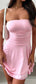 Y2K Tube-Top Short Dress Summer Sexy Pleated Tight Dresses for Womens Clothing