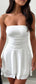 Y2K Tube-Top Short Dress Summer Sexy Pleated Tight Dresses for Womens Clothing