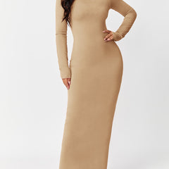 SXY Solid Maxi Bodycon Dress
