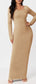 SXY Solid Maxi Bodycon Dress
