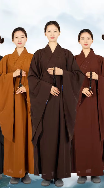 7 Colors Taiwan Linen Monks Long Robes Gown for Buddhism Haiqing Adults Meditation Clothes Buddhist Monk Confession Clothing
