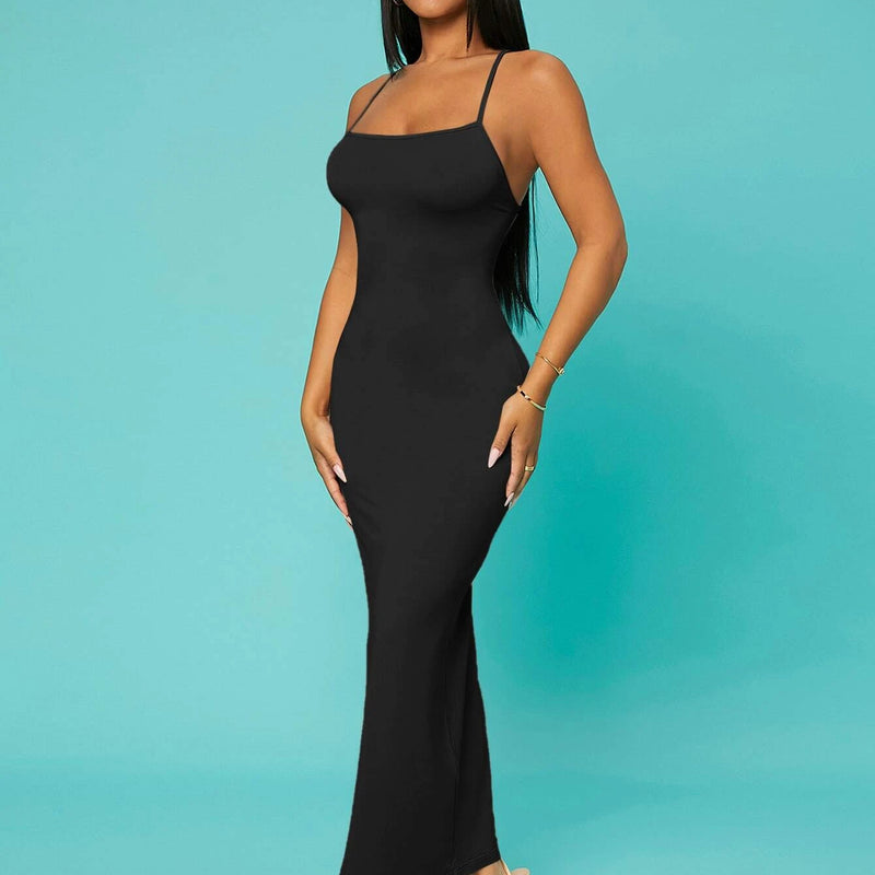 SXY Solid Criss-Cross Backless Bodycon Dress Concert Long Summer Dress Prom Dress Sexy Dress Valentine Day Dress