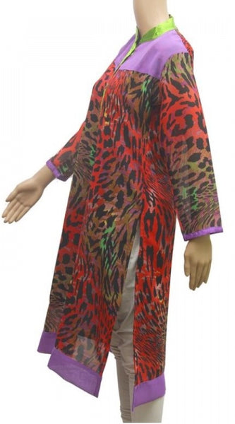 Mayawye Women's Synthetic Kurtis (Multi Color, M)