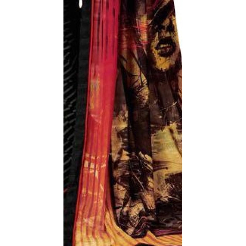 Mayawye Womens Georgette Digital Printed Saree (Multi, 6.25 Mtr)