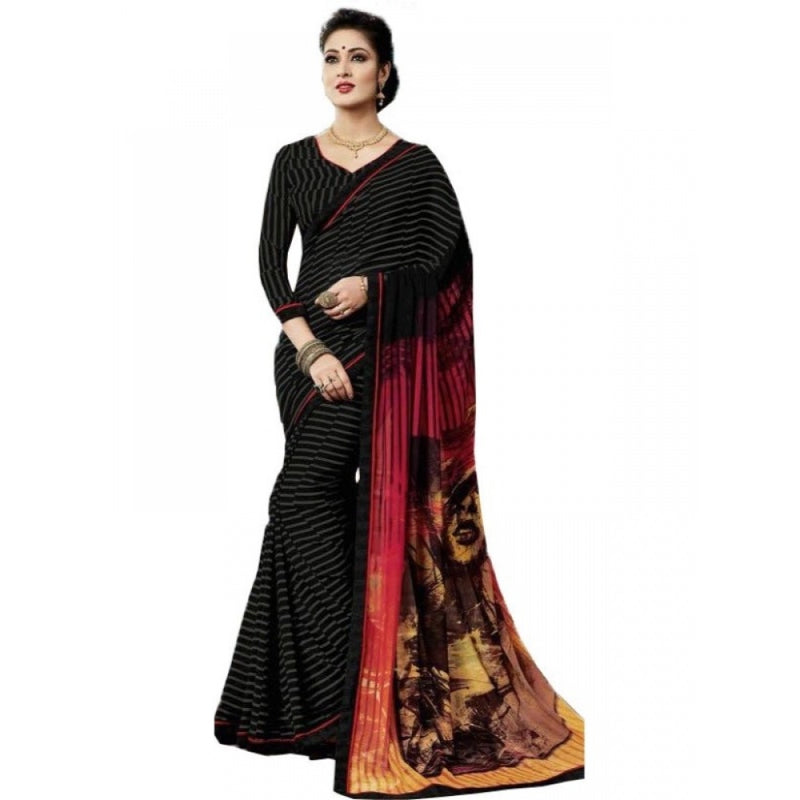 Mayawye Womens Georgette Digital Printed Saree (Multi, 6.25 Mtr)