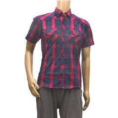 Mayawye Mens Cotton Casual Men Shirts (Blue, Purple, M)