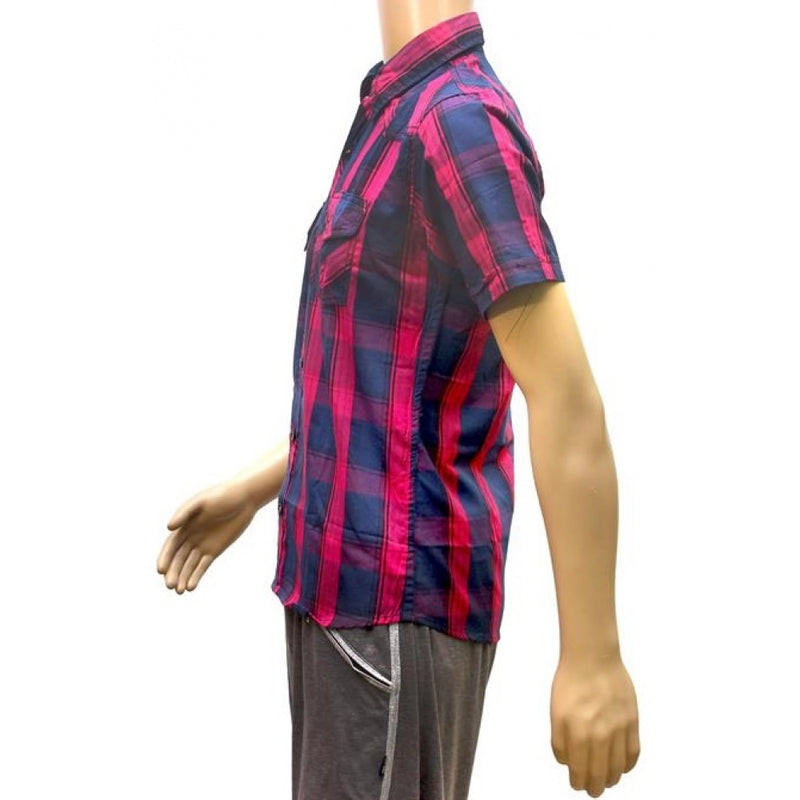 Mayawye Mens Cotton Casual Men Shirts (Blue, Purple, M)