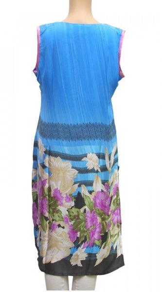 Mayawye Women's Synthetic Kurtis (Blue, M)