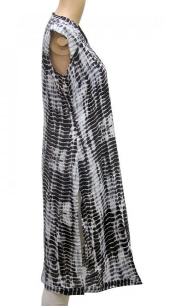 Mayawye Women's Rayon Kurtis (Black, White, L)