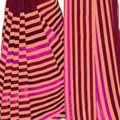 Mayawye Womens Geogrette Saree with Blouse Digital Printed Saree (Maroon, 6.25 Mtr)