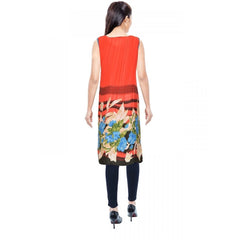 Mayawye Women's Synthetic Kurtis (Orange, L)