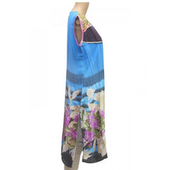 Mayawye Women's Synthetic Kurtis (Blue, M)