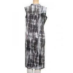 Mayawye Women's Rayon Kurtis (Black, White, L)