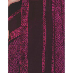 Mayawye Womens Georgette Digital Printed Saree (Purple, 6.25 Mtr)