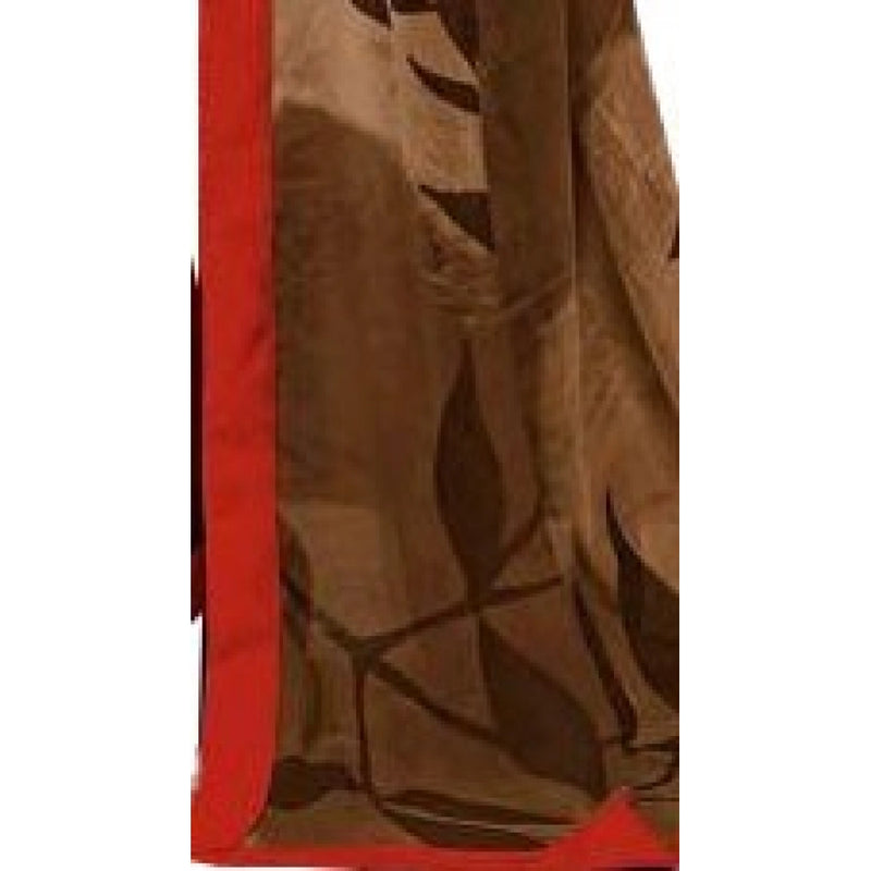 Mayawye Womens Georgette Digital Printed Saree (Red, Yellow, 6.25 Mtr)