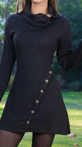 Dress Women O-Neck Sexy Long Sleeve Loose Party Work Harajuku Francais Autumn Winter Vestido Streetwear Sweater