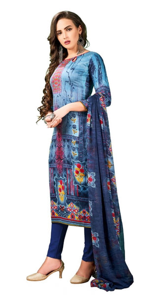 Mayawye Women's Cotton Unstitched Salwar-Suit Material With Dupatta (Multi, 2-2.5mtrs)