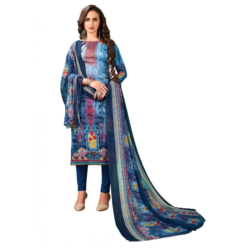 Mayawye Women's Cotton Unstitched Salwar-Suit Material With Dupatta (Multi, 2-2.5mtrs)