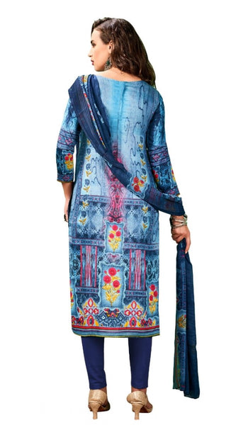 Mayawye Women's Cotton Unstitched Salwar-Suit Material With Dupatta (Multi, 2-2.5mtrs)