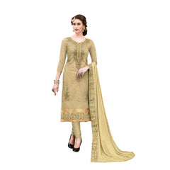 Mayawye Women's Chanderi Cotton Unstitched Salwar-Suit Material With Dupatta (Light Green, 2-2.5mtrs)