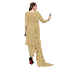 Mayawye Women's Chanderi Cotton Unstitched Salwar-Suit Material With Dupatta (Light Green, 2-2.5mtrs)