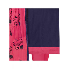 Mayawye Women's Modal Silk Unstitched Salwar-Suit Material With Dupatta (Navy Blue, 2 Mtr)