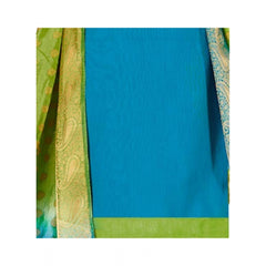 Mayawye Women's Slub Cotton Unstitched Salwar-Suit Material With Dupatta (Sky Blue, 2 Mtr)