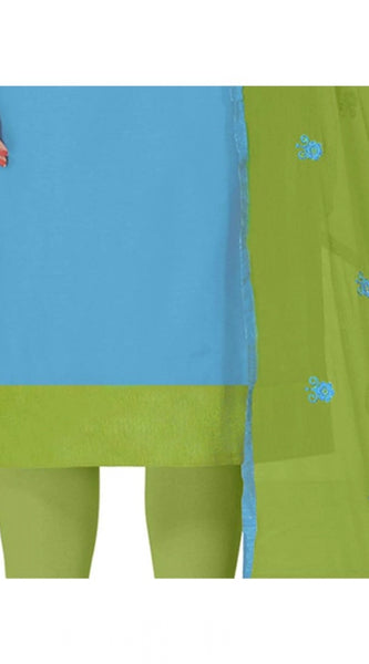 Mayawye Women's Modal Silk Unstitched Salwar-Suit Material With Dupatta (Sky Blue, 2 Mtr)