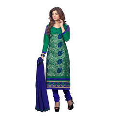 Mayawye Women's Glaze Cotton Unstitched Salwar Suit-Material With Dupatta (Green,2.2 Mtrs)