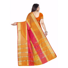 Mayawye Women's Kota Doria Cotton Plain Saree With Blouse (Multicolor, 5-6 Mtrs)
